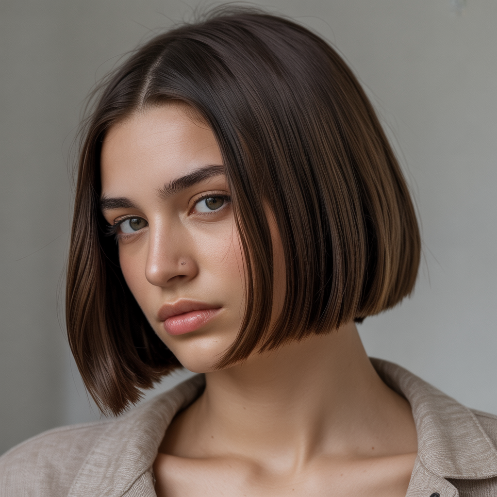 Blunt Bob with Sharp Edges