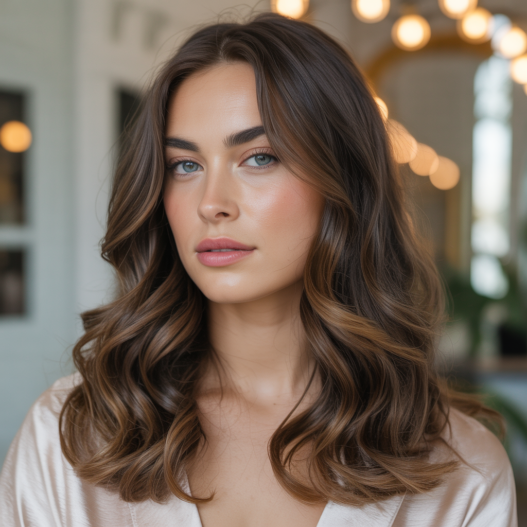 Brunette with Subtle Highlights