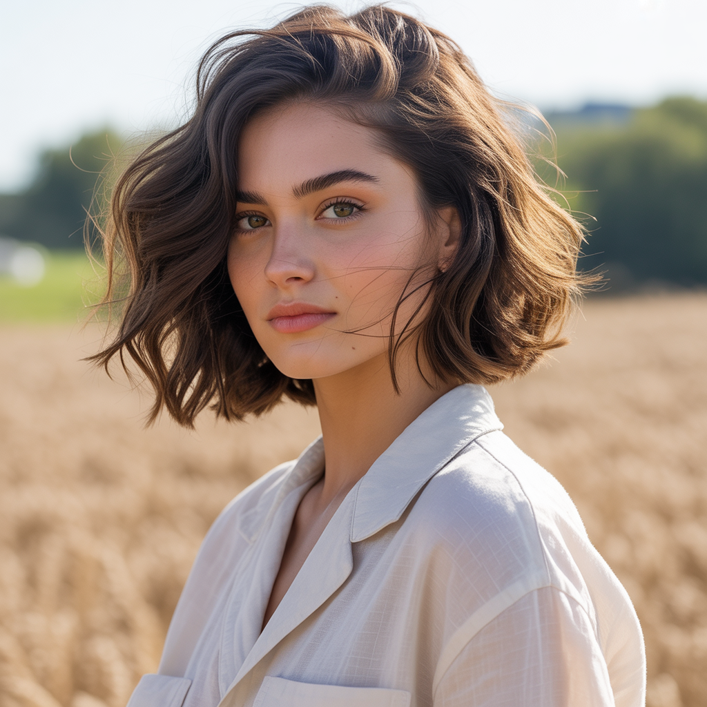 Chin-Length Bob with Tousled Texture