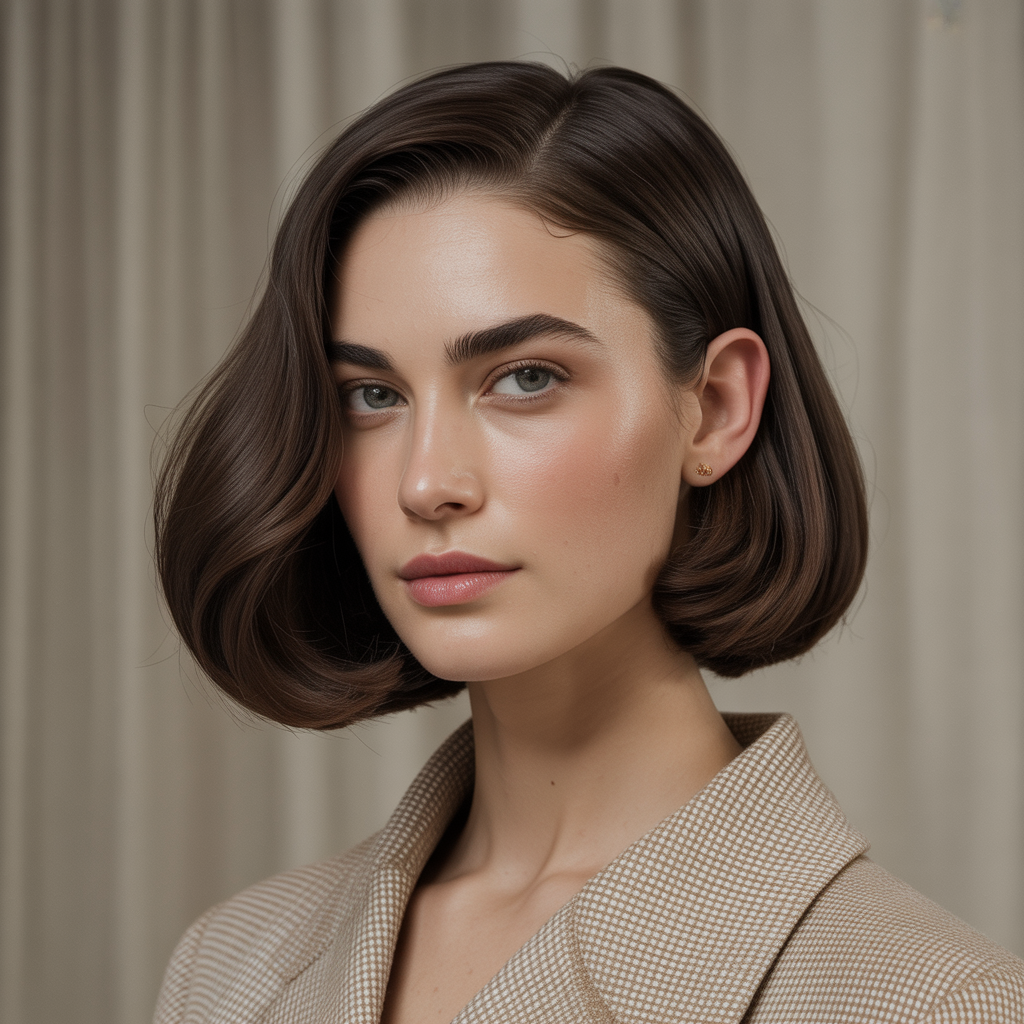 Classic Brunette Bob