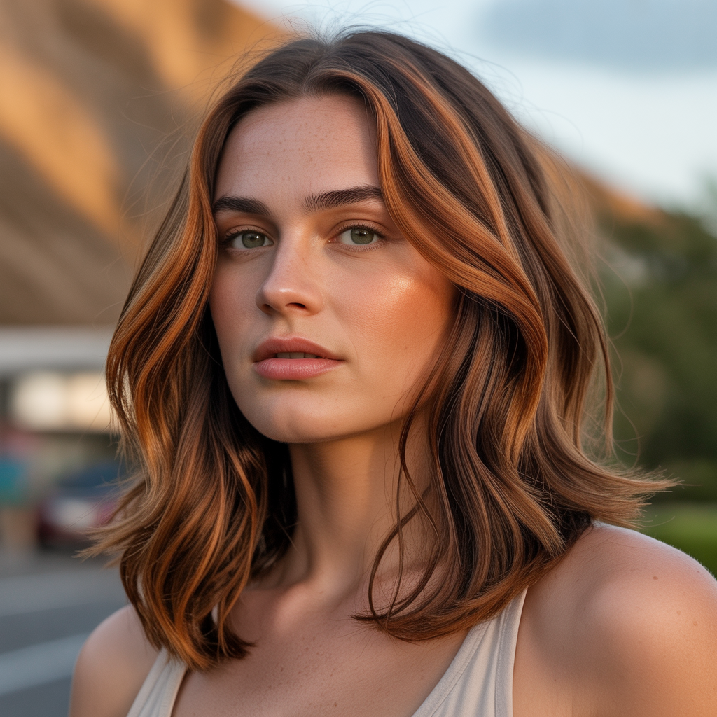 Copper Streaks for Warm Undertones