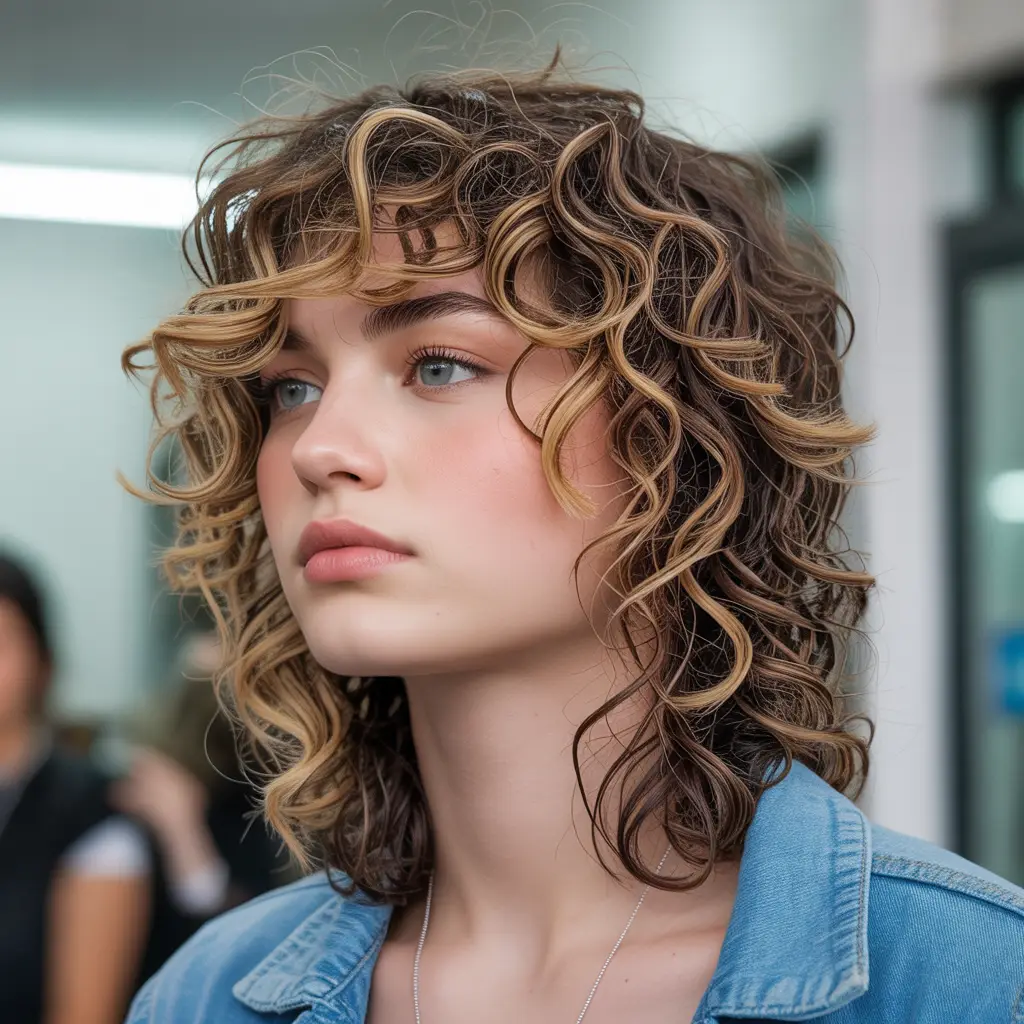 Curly Emo Shag with Natural Texture