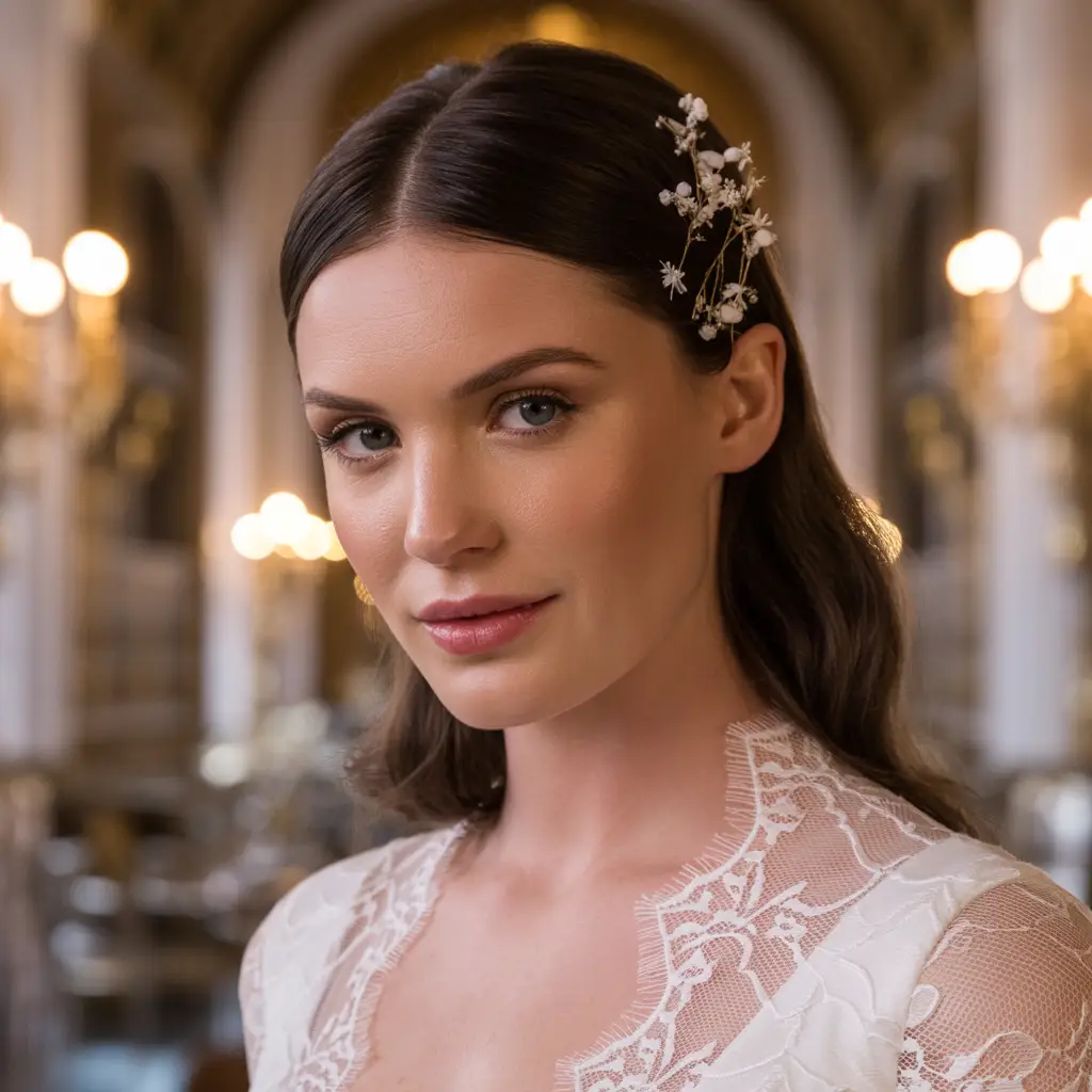 Elegant Wedding Tucked Hair