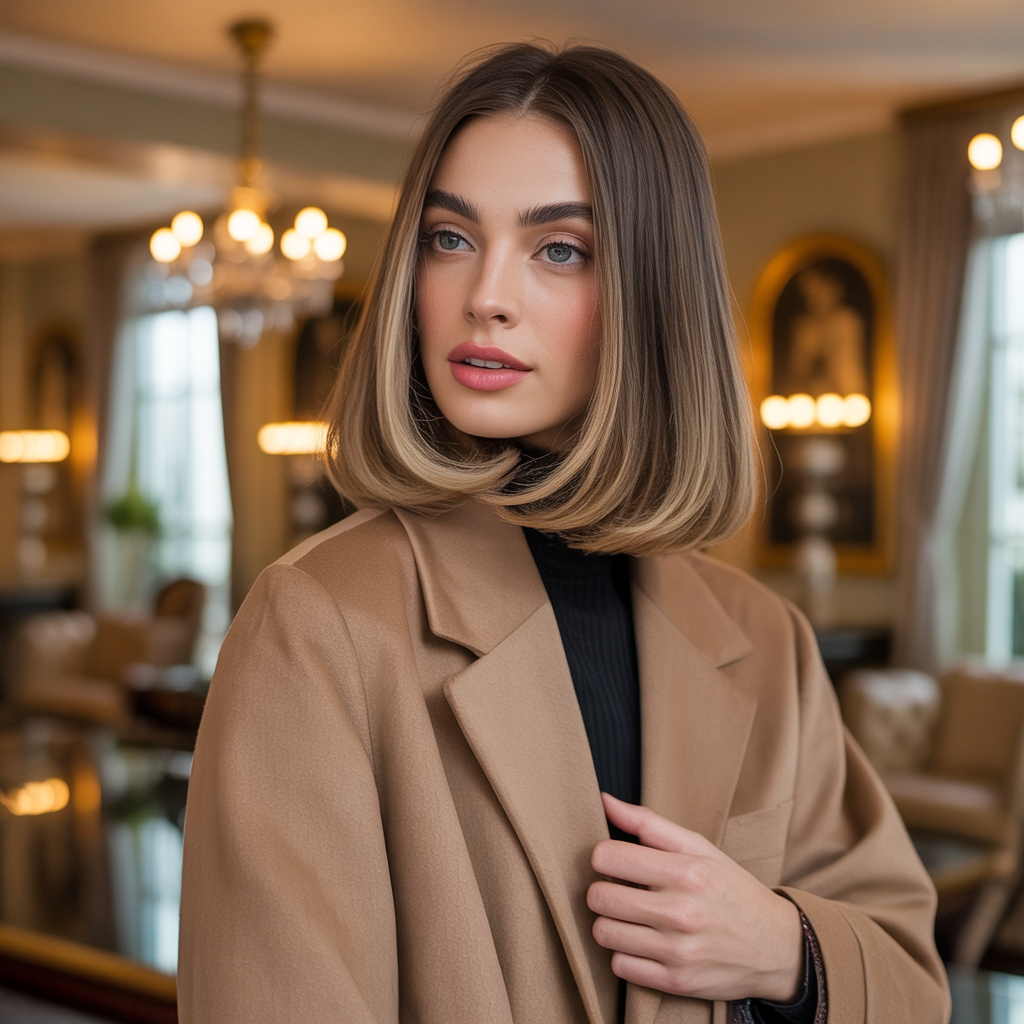 Long Bob with Old Money Influence