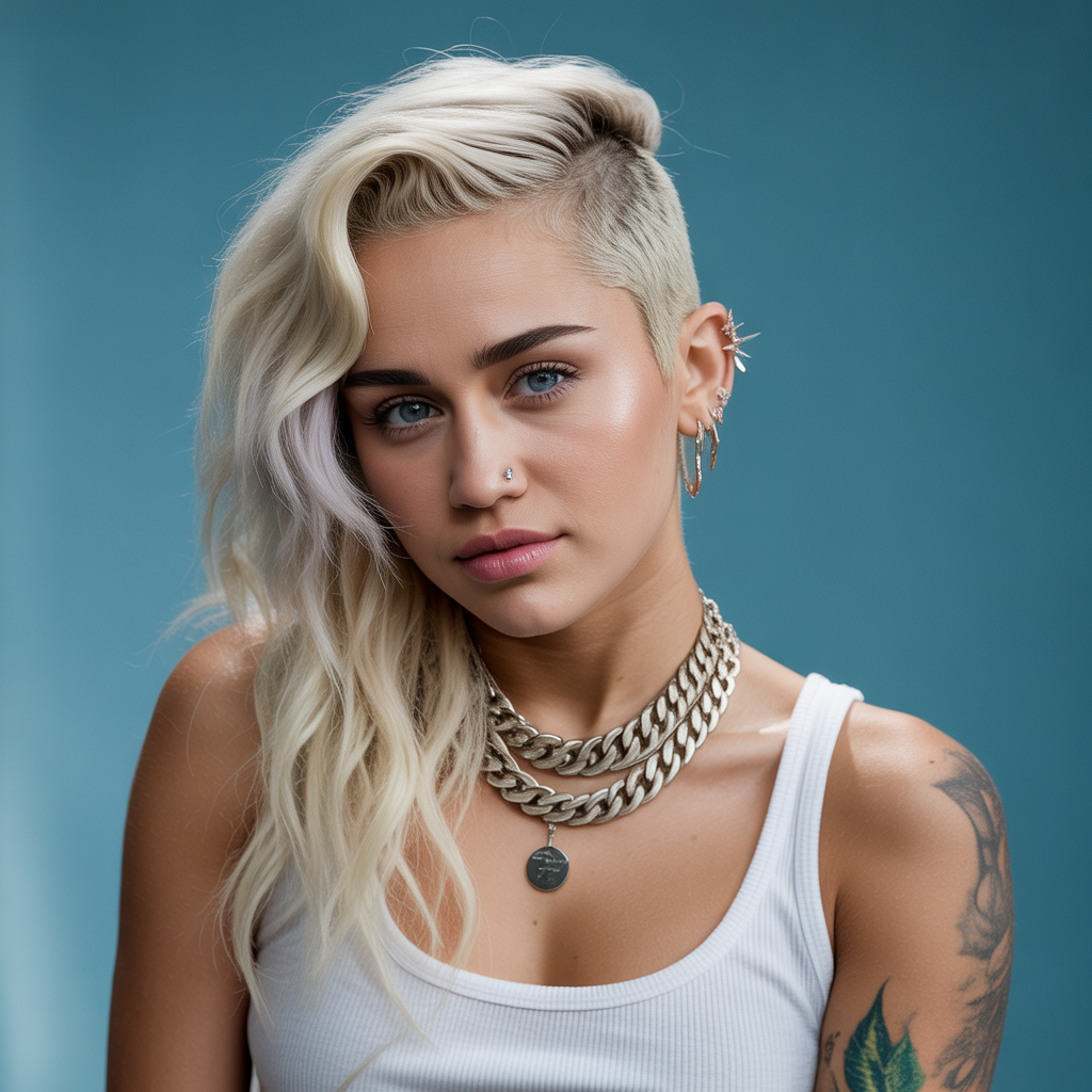 Miley Cyrus’ Half Shaved Look