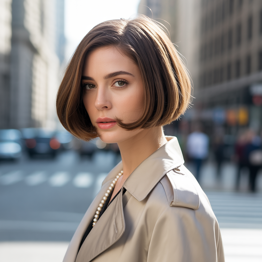 Polished Bob with Tucked Ends