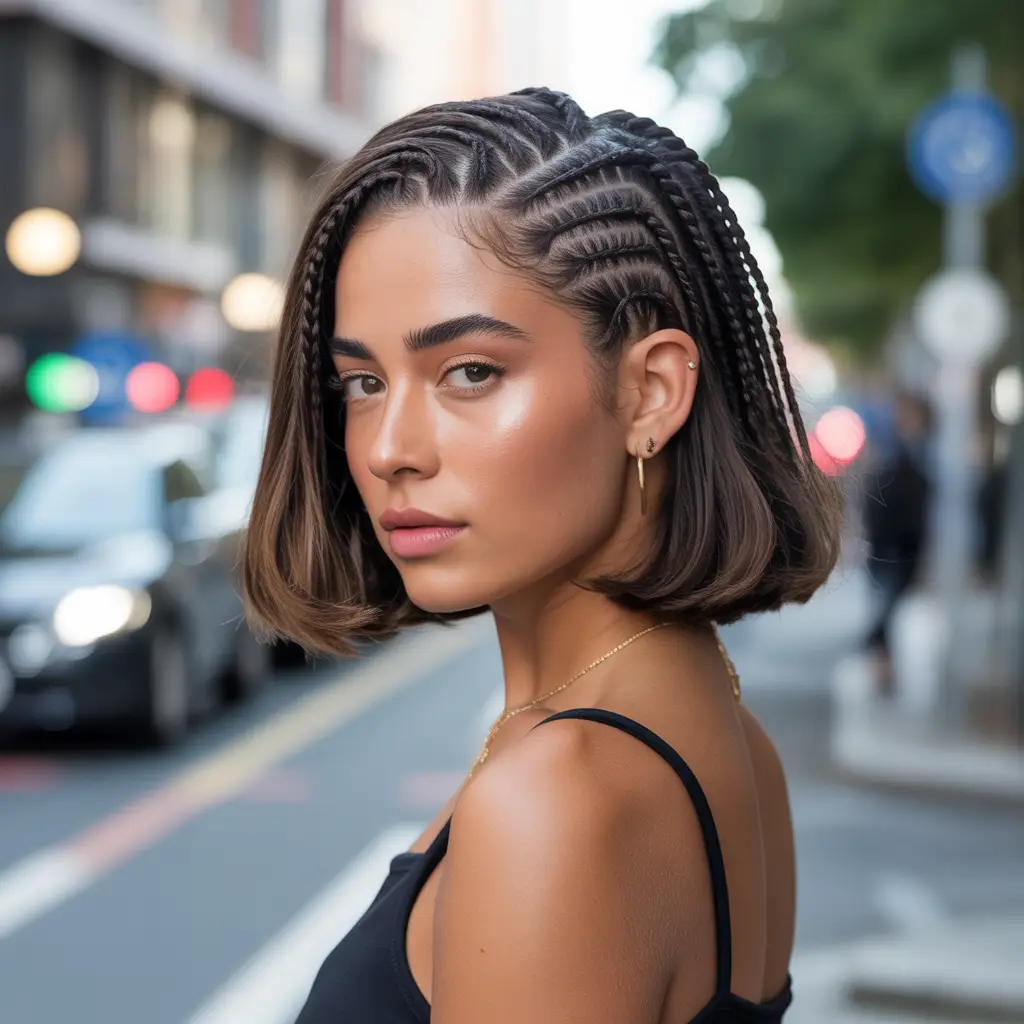 Short Bob Goddess Cornrows