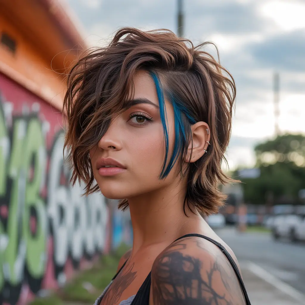 Short Emo Shag with Choppy Ends