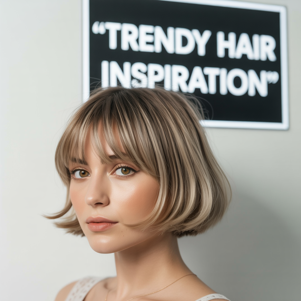 Short Wolf Cut with Curtain Bangs