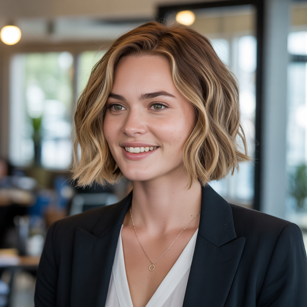 Shoulder-Length Choppy Bob
