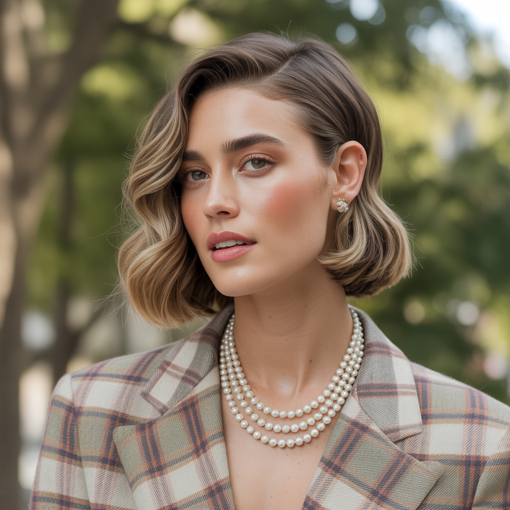 Side-Parted Bob with Subtle Volume