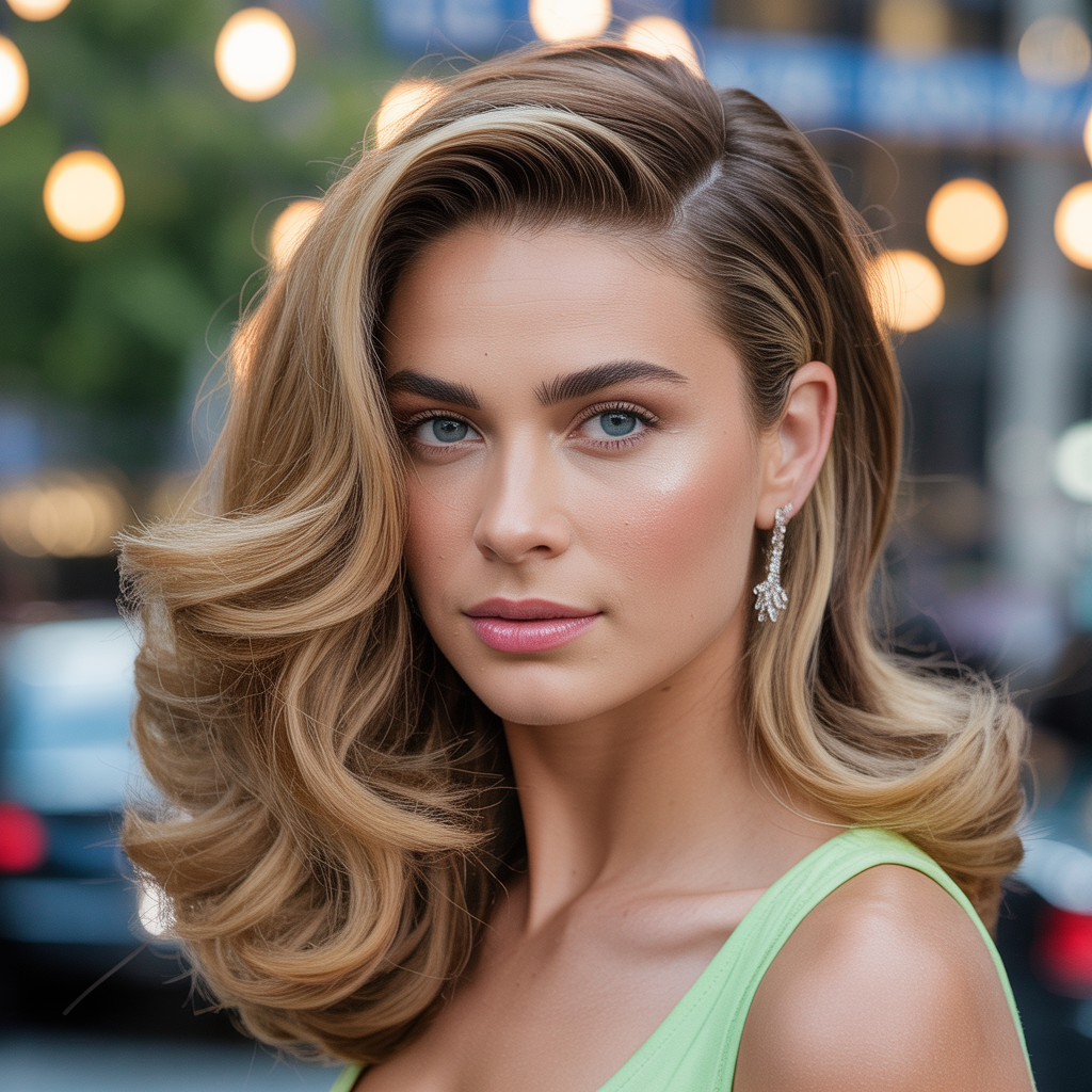 90s Blowout: 13 Best Fresh Ideas to Style the Classic Look 6 The Side-Swept Glam Blowout