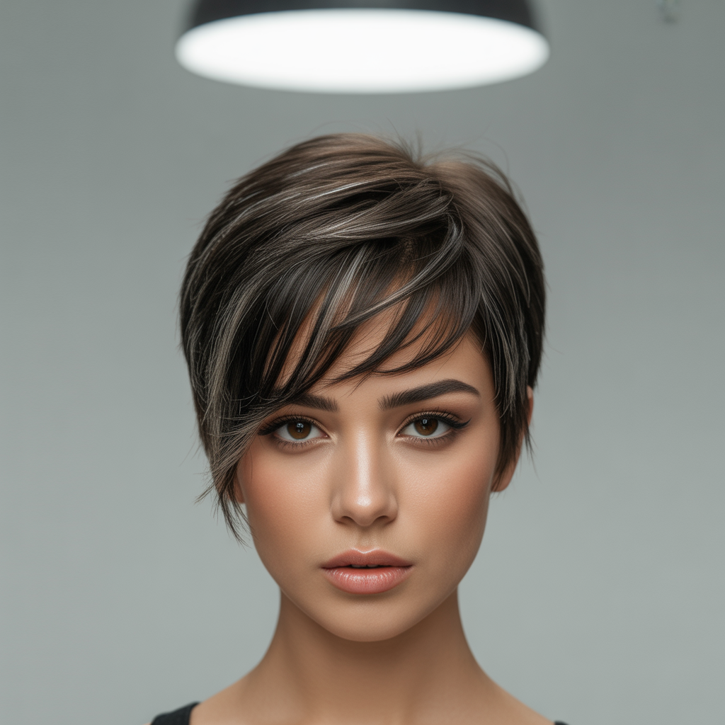 Side-Swept Pixie with Layers