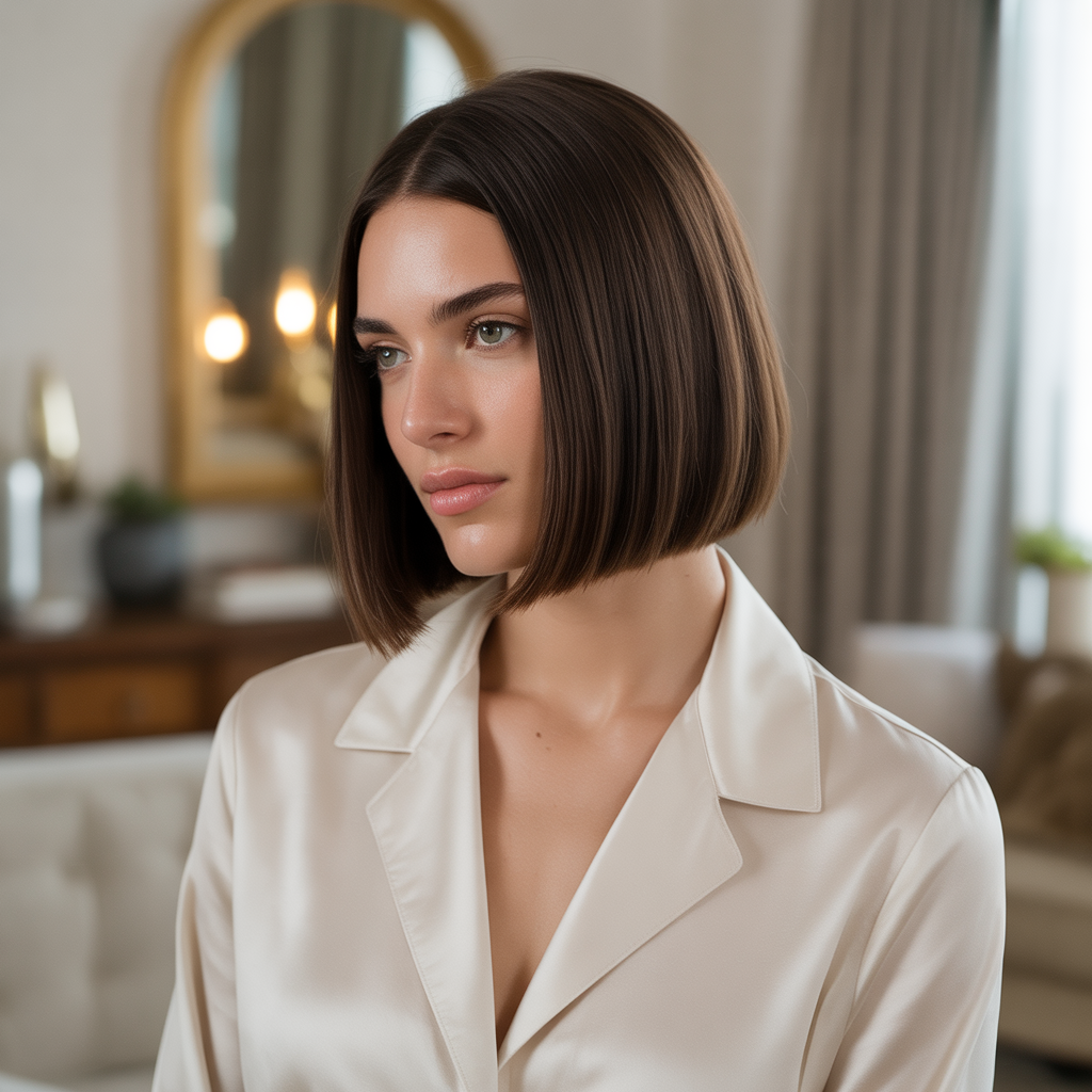 Sleek Blunt Bob for Quiet Luxury