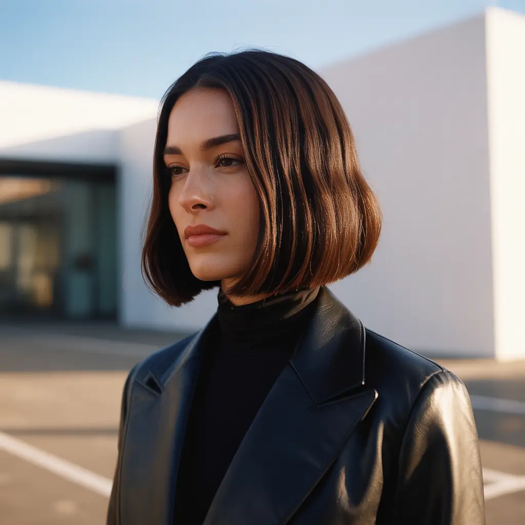 Sleek Classic Bob Ear Length Haircuts