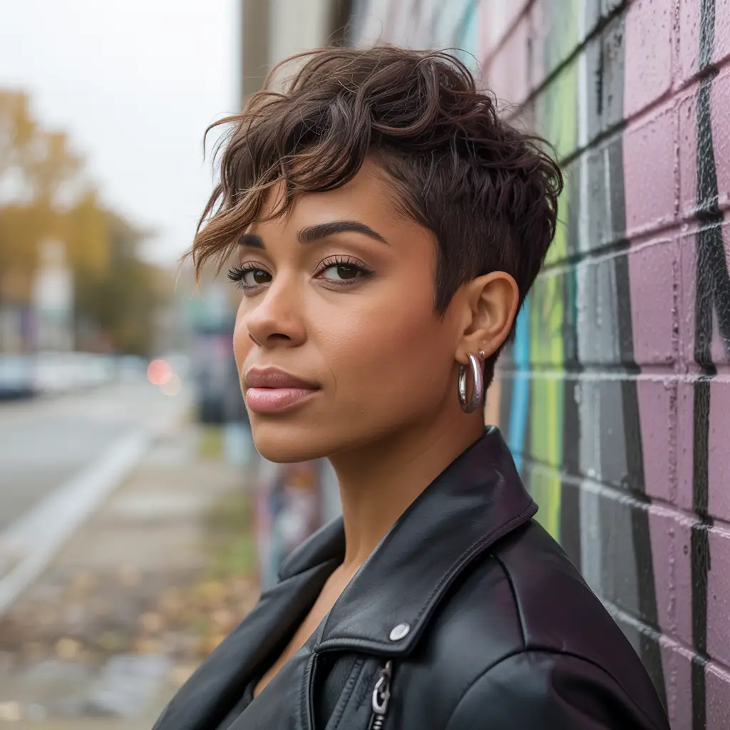Textured Pixie Ear Length Haircuts