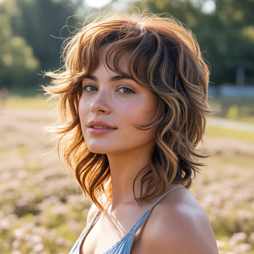 Textured Shag for Thin Hair