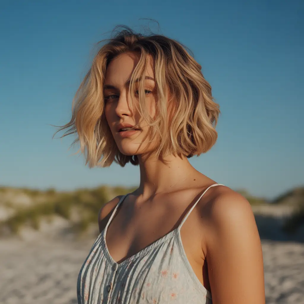 Tousled Bob Ear Length Haircuts