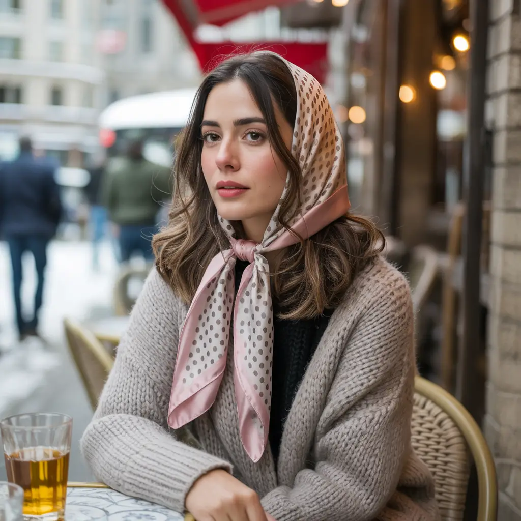 Tucked Hair with Scarves