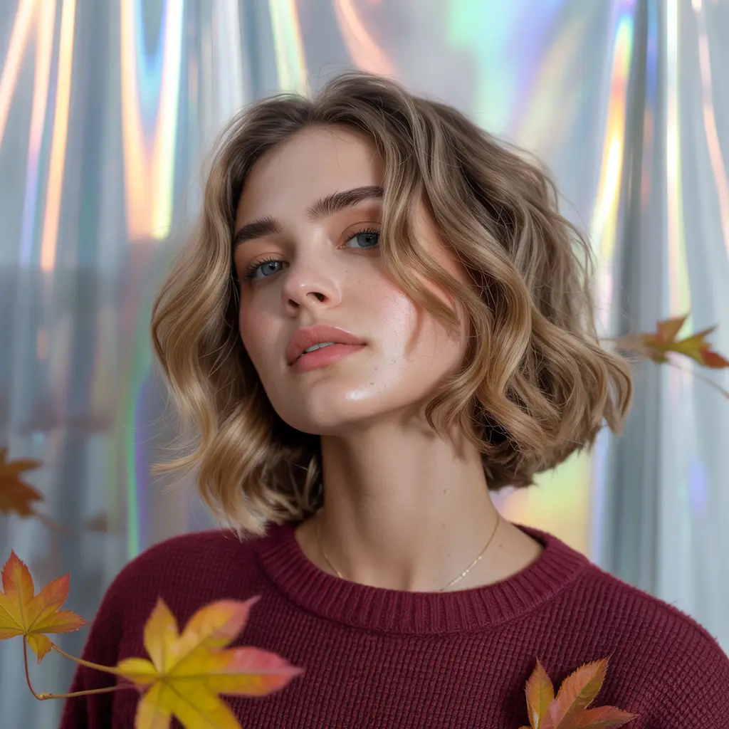 Wavy Bob Ear Length Haircuts