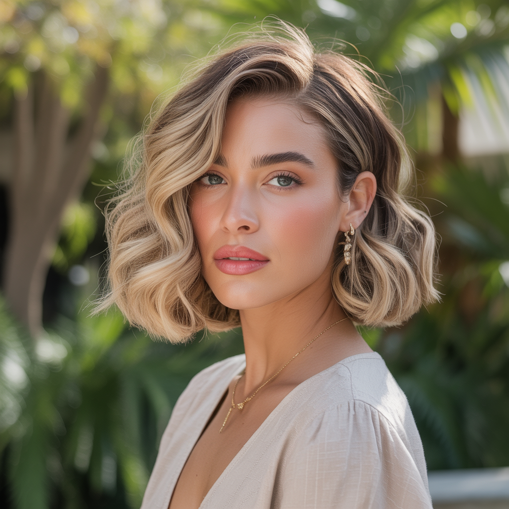 Wavy Old Money Bob with Soft Movement
