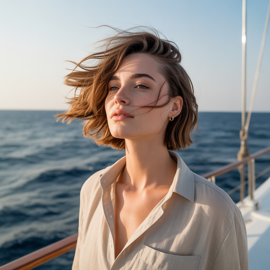 Windswept Bob with Effortless Ease