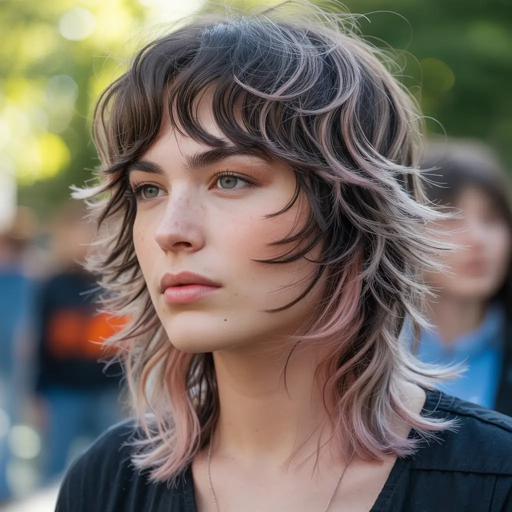 Wispy Emo Shag with Feathered Layers
