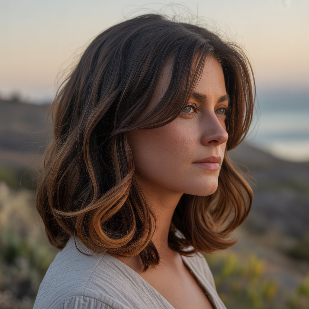 Dimensional California Brunette with Lowlights