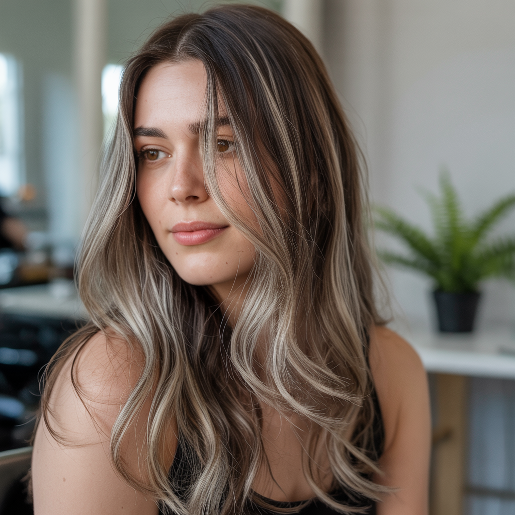 Soft balayage ribbons