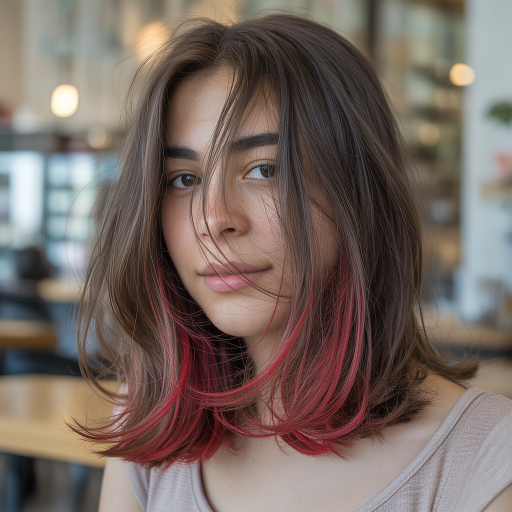 Low-maintenance grow-out with peekaboo color