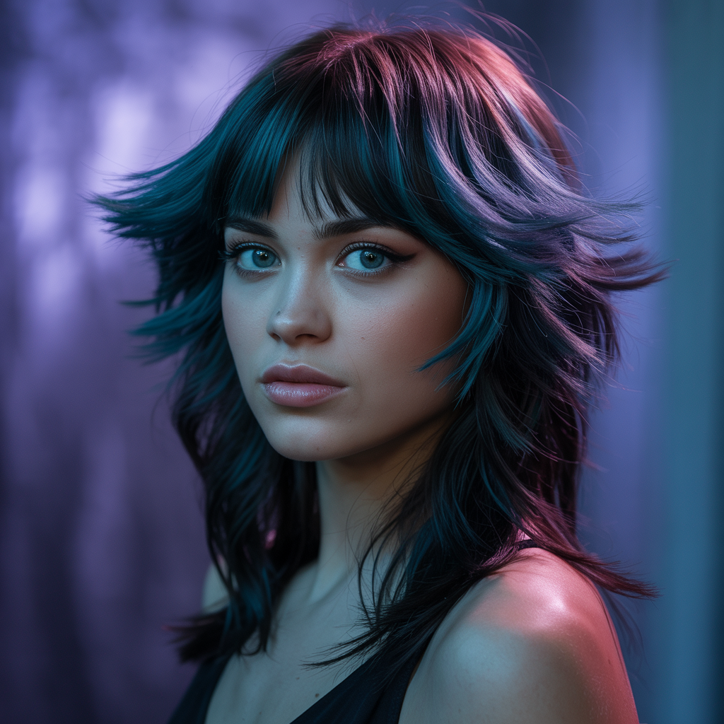 a dramatic artistic portrait showcases