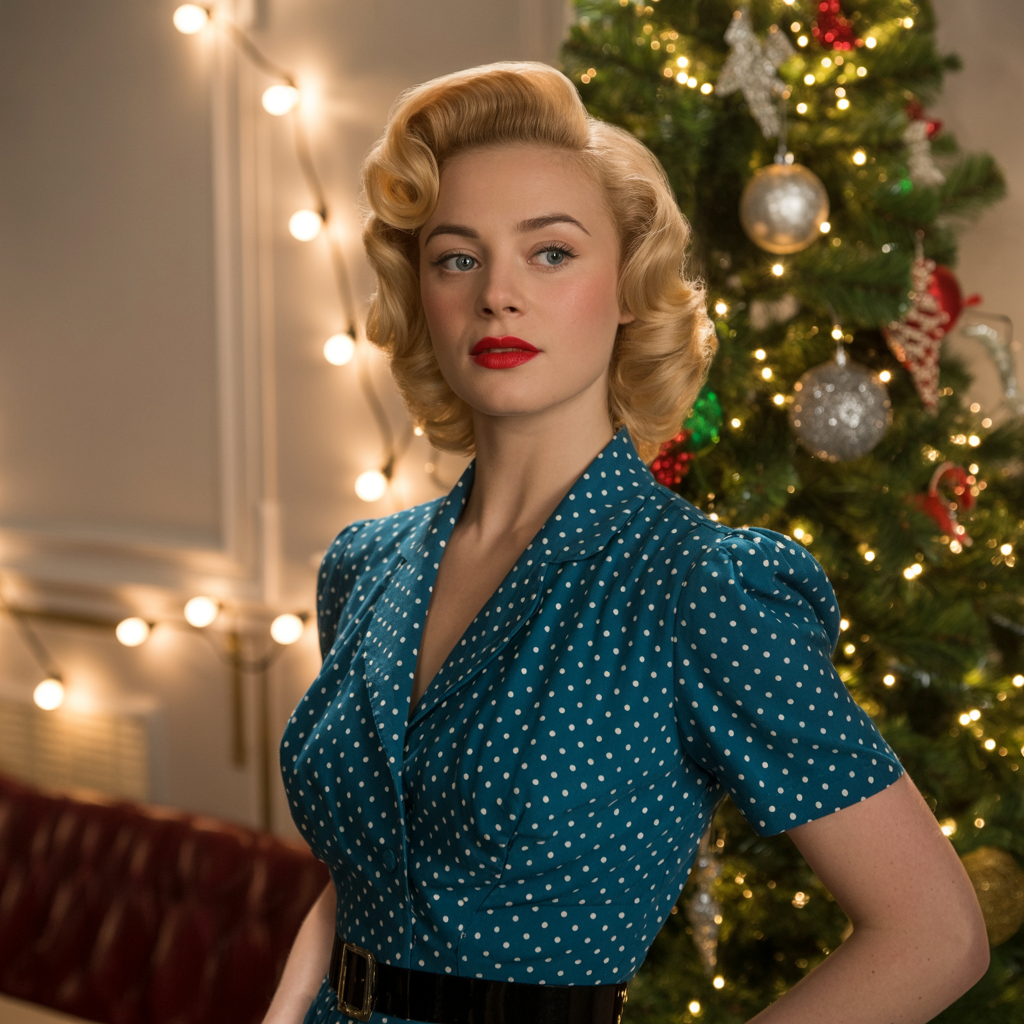 18 Christmas Hairstyles to Shine This Festive Season 8 a glamorous portrait photograph captures frCsbhuhQQOMYbRFpnuWUA RqMryRzFTiaPjfE4xE KFA