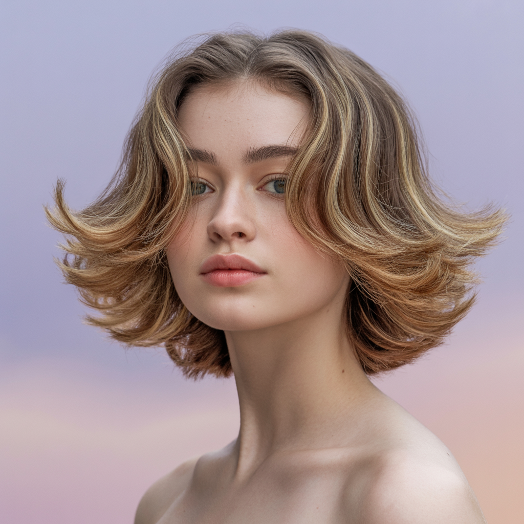 13 Butterfly Cut Short Hair Guide: Chic & Trendy Styles 4 Shoulder-Length Butterfly Cut with Volume