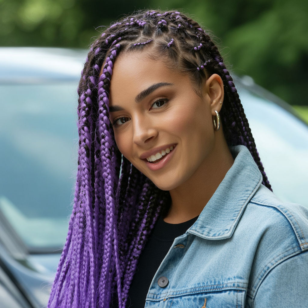 Braided loc half-style