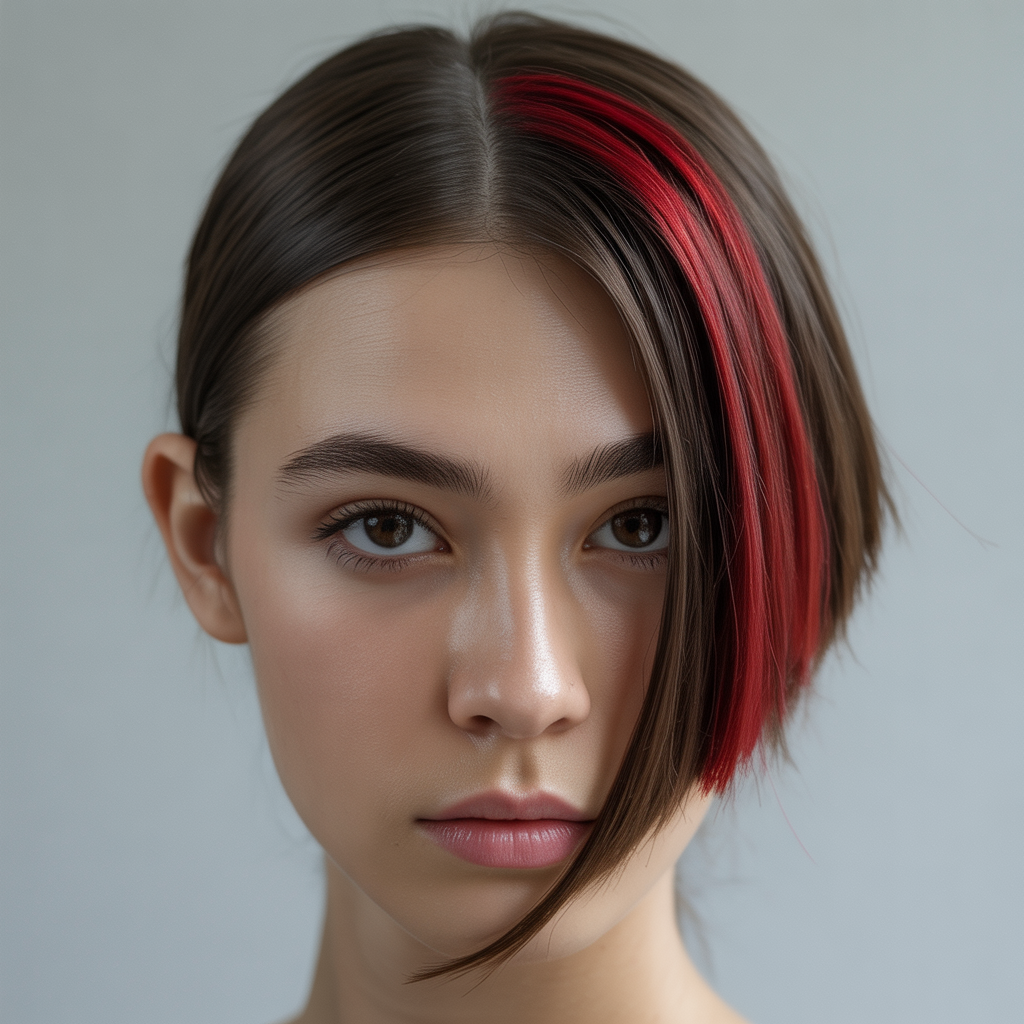 Slicked-back wet look