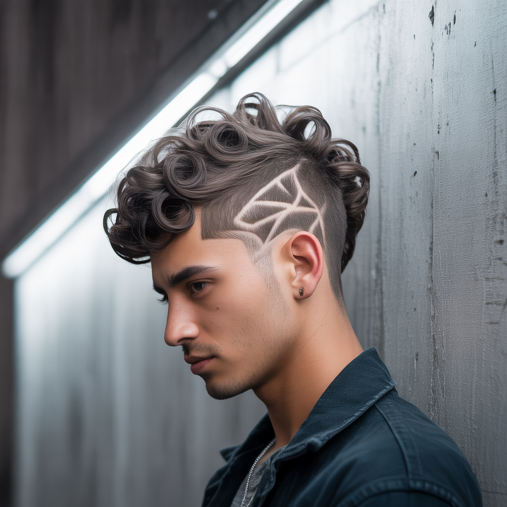 Shaved design detail