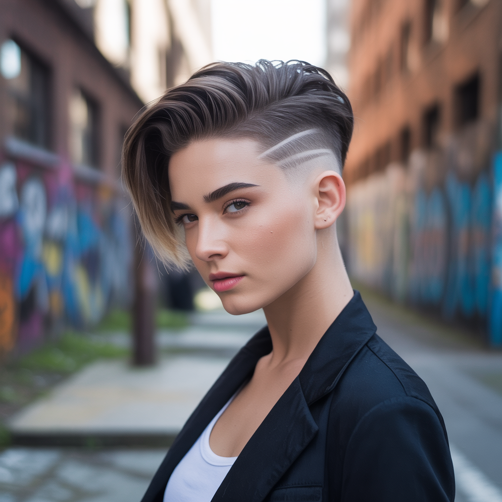 Side Shave with Undercut Fade