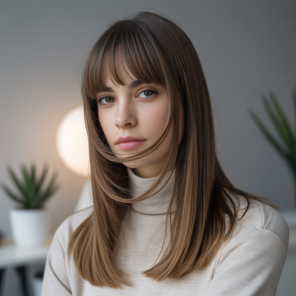 15 Trendy Types Of Bangs to Elevate Your Hairstyle 12 Long Bangs