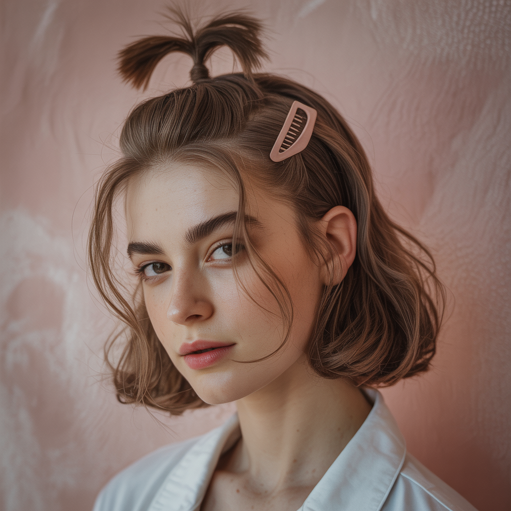 The half-up mini bump