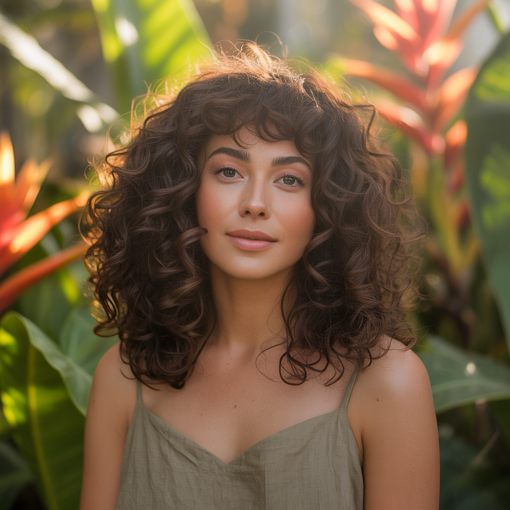 Long layers for curly hair