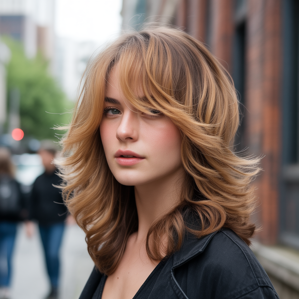 Textured fringe mullet