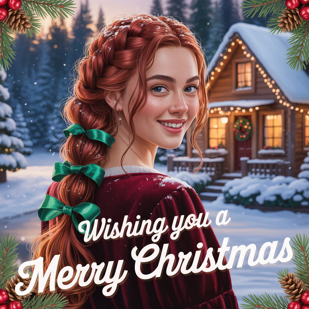 18 Christmas Hairstyles to Shine This Festive Season 15 a rustic christmas greeting card featuri NMzsck2rRpm2MwReEgoiaQ WmtUCf2sSLSZXznUtQQHFg