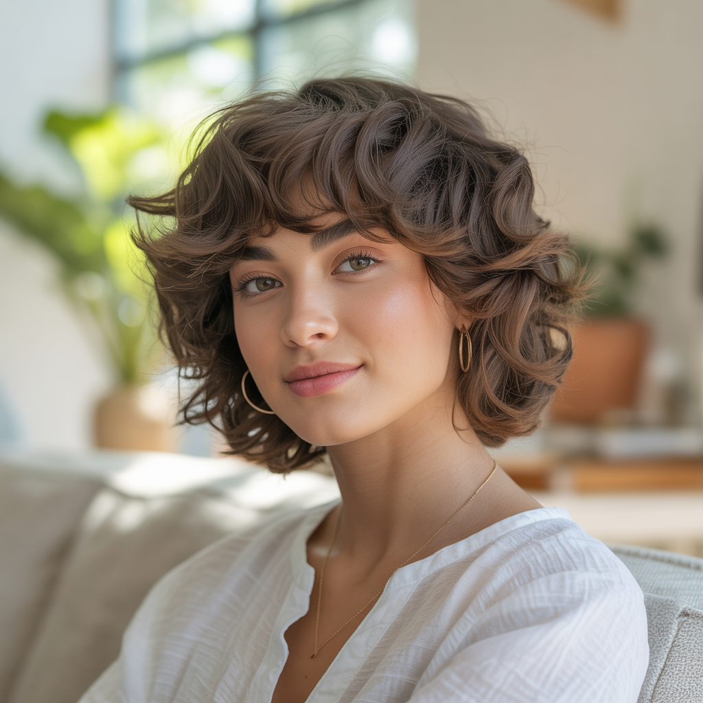 Wavy Kitty Cut with Air-Dry Finish
