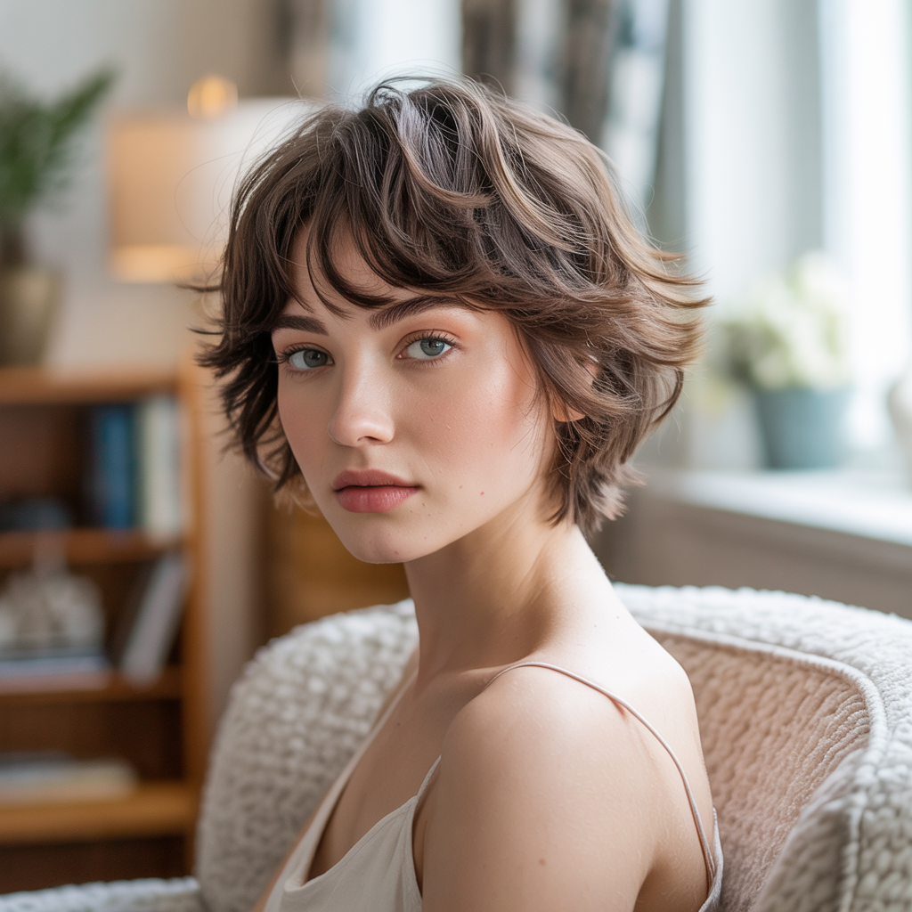 13 Butterfly Cut Short Hair Guide: Chic & Trendy Styles 10 Tousled Butterfly Cut for Fine Hair