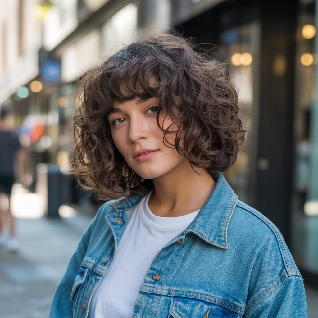 17 Stunning Curly Shag Haircut Guide: Styling Tips and Fresh Looks 7 Bangs that behave on humid days