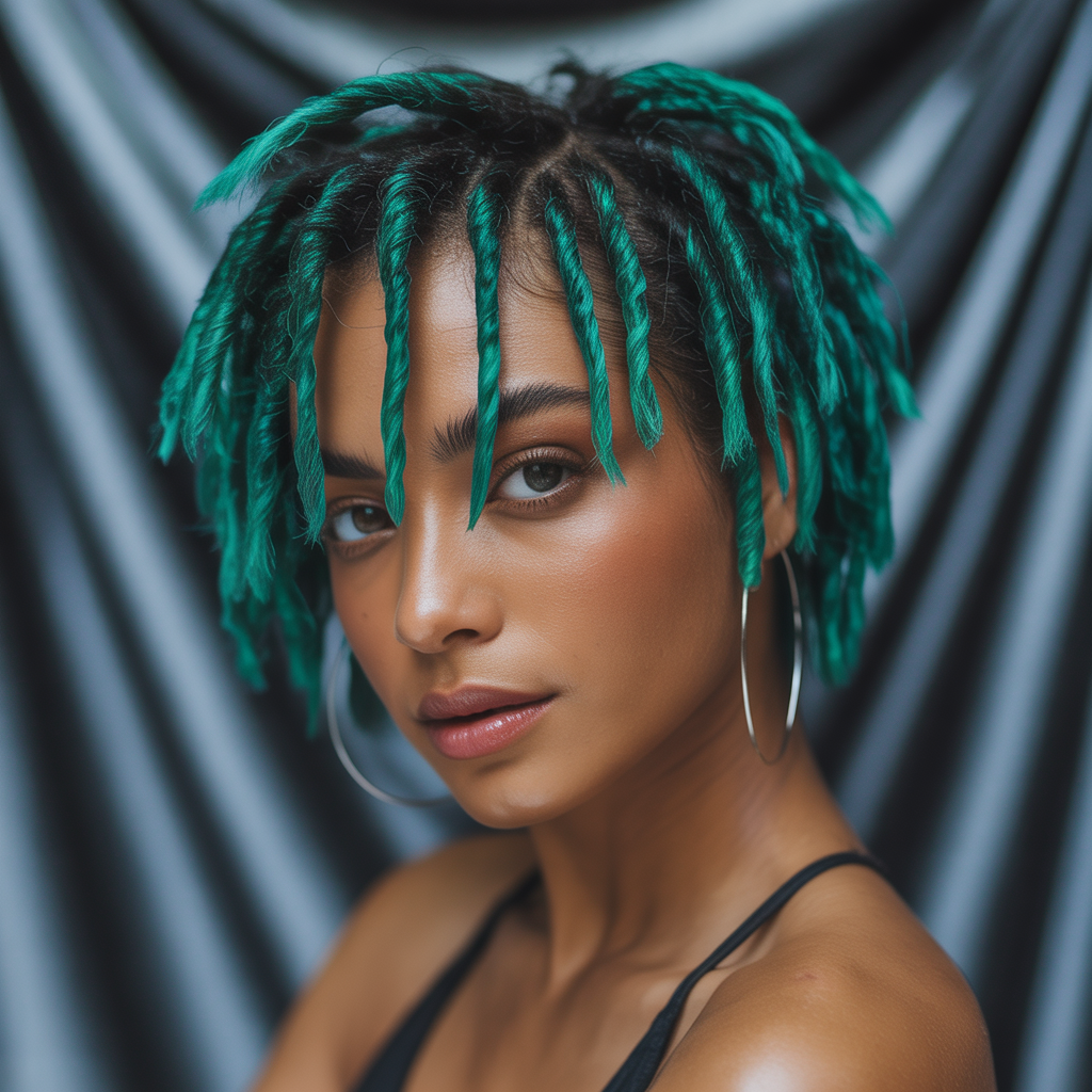 Wet-look locs