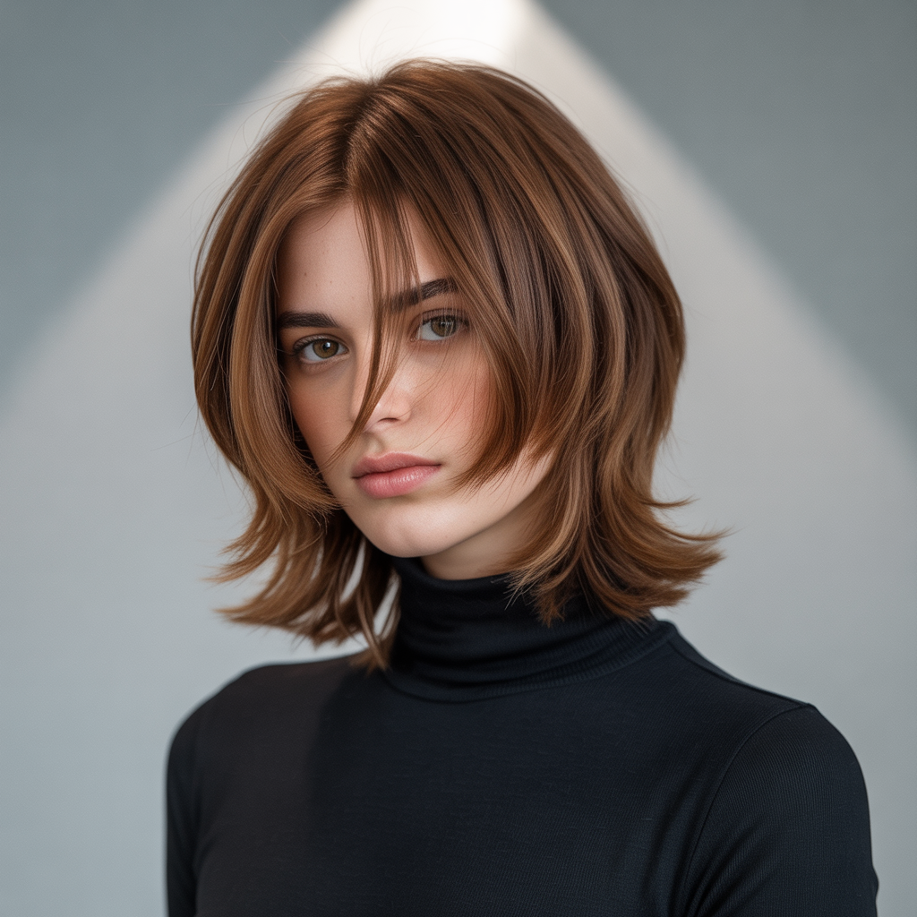 Layered Shag for Thick Hair