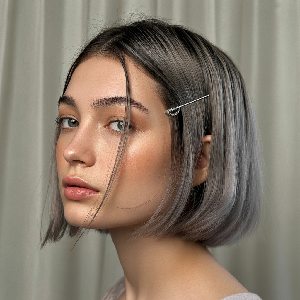 Sleek Kitty Cut with Glass-Hair Shine
