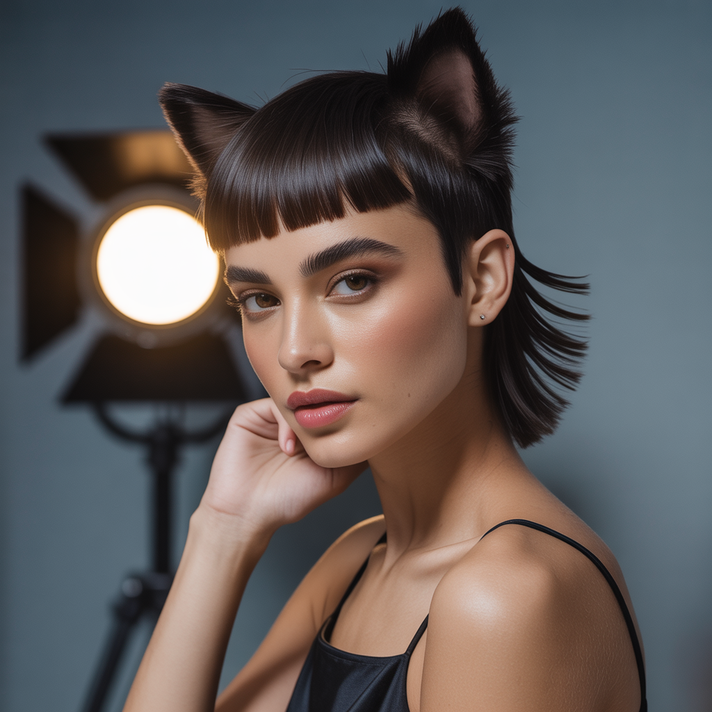 Curtain Fringe Kitty Cut
