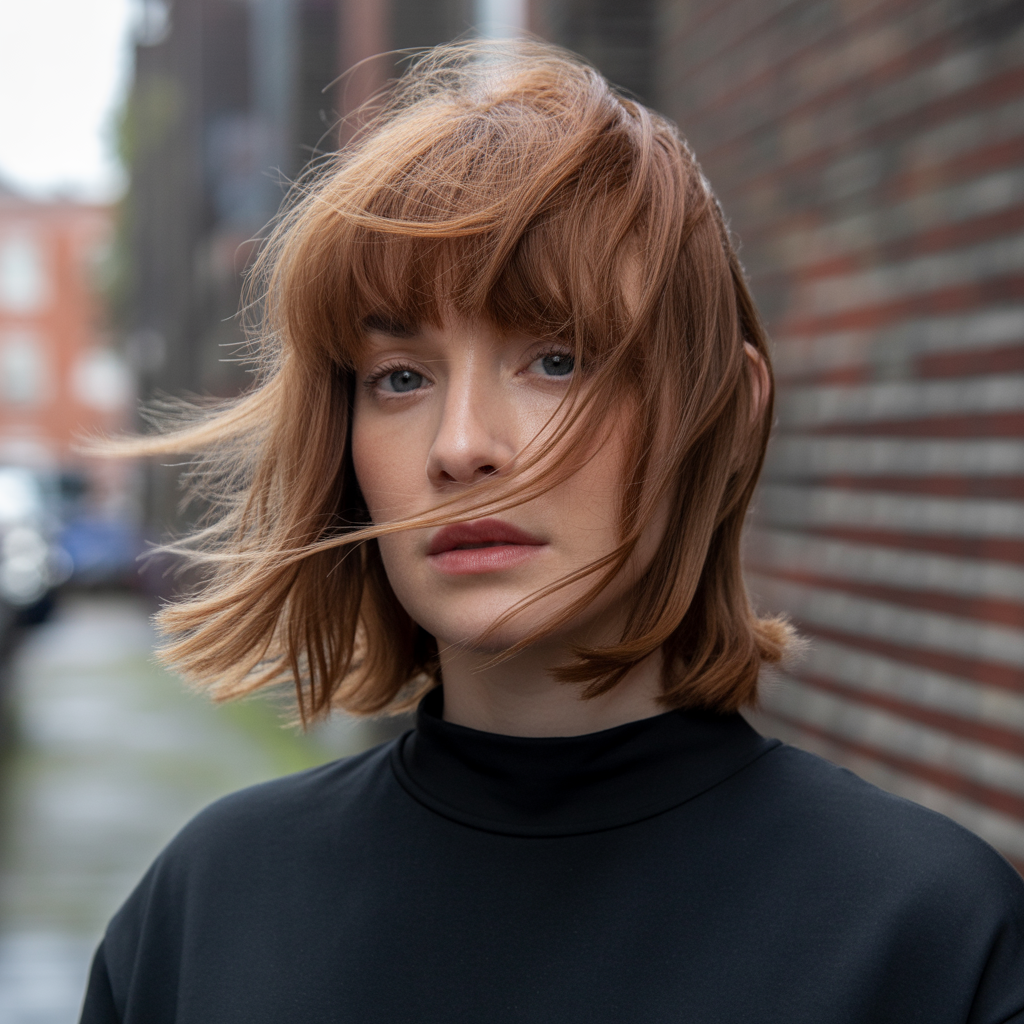 15 Trendy Types Of Bangs to Elevate Your Hairstyle 14 Shaggy Bangs